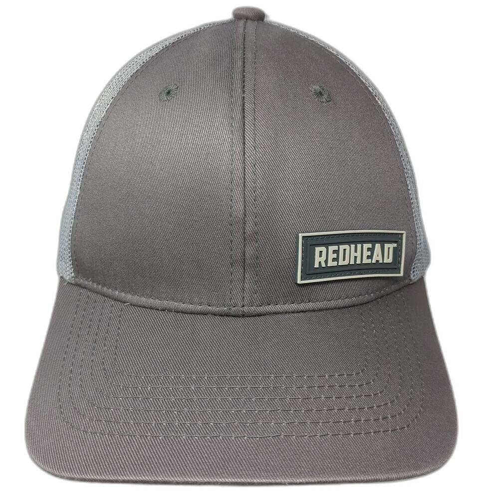RedHead Trucker Hat Gray One Size Mesh Snapback Structured Logo Patch Hunting